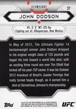 2013 Finest UFC #37 John Dodson Back