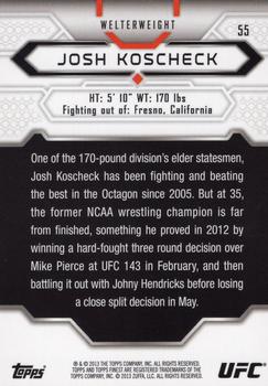 2013 Finest UFC #55 Josh Koscheck Back