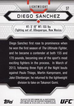 2013 Finest UFC #57 Diego Sanchez Back