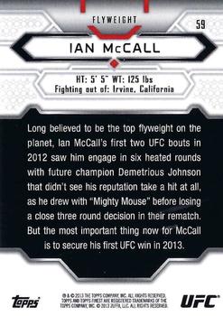2013 Finest UFC #59 Ian McCall Back