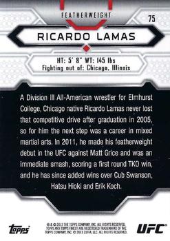 2013 Finest UFC #75 Ricardo Lamas Back