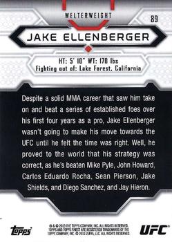 2013 Finest UFC #89 Jake Ellenberger Back