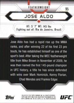 2013 Finest UFC #95 Jose Aldo Back