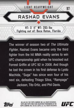 2013 Finest UFC #97 Rashad Evans Back