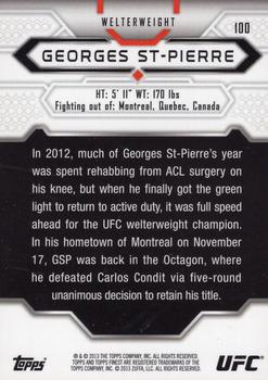 2013 Finest UFC #100 Georges St-Pierre Back