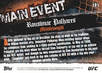 2010 Topps UFC Main Event - Black #101 Rousimar Palhares Back