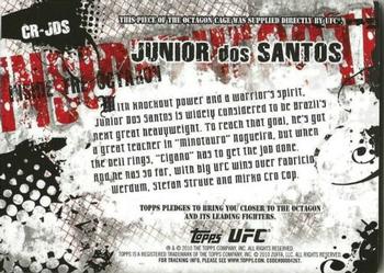 2010 Topps UFC Main Event - Cage Relics #CR-JDS Junior dos Santos Back