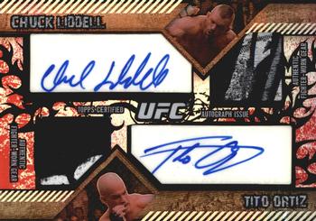 2010 Topps UFC Main Event - Chrome Dual Autograph Relics #CADLO Chuck Liddell / Tito Ortiz Front