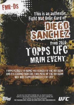 2010 Topps UFC Main Event - Fight Mat Relics #FMRDS Diego Sanchez Back