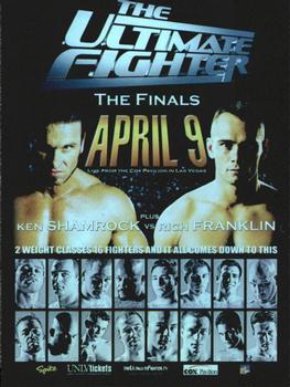 2010 Topps UFC Main Event - Fight Poster #FPR-TUF1 TUF 1 Finale / Ken Shamrock / Rich Franklin Front