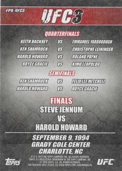 2010 Topps UFC Main Event - Fight Poster #FPR-UFC3 UFC 3 / Royce Gracie / Ken Shamrock Back