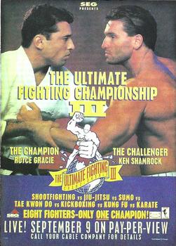 2010 Topps UFC Main Event - Fight Poster #FPR-UFC3 UFC 3 / Royce Gracie / Ken Shamrock Front