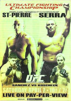 2010 Topps UFC Main Event - Fight Poster #FPR-UFC69 UFC 69 / Georges St-Pierre / Matt Serra / Diego Sanchez / Josh Koscheck Front