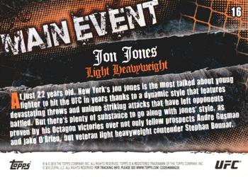 2010 Topps UFC Main Event - Gold #16 Jon Jones Back