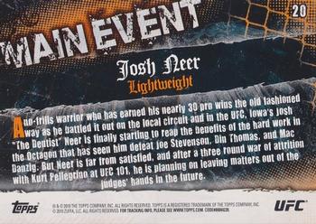 2010 Topps UFC Main Event - Gold #20 Josh Neer Back