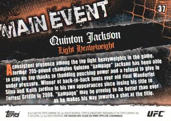 2010 Topps UFC Main Event - Gold #37 Quinton Jackson Back