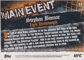 2010 Topps UFC Main Event - Gold #46 Stephan Bonnar Back