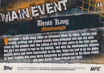 2010 Topps UFC Main Event - Gold #48 Denis Kang Back