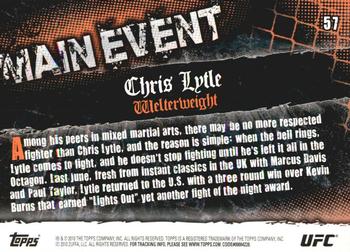 2010 Topps UFC Main Event - Gold #57 Chris Lytle Back