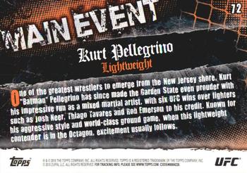 2010 Topps UFC Main Event - Gold #72 Kurt Pellegrino Back