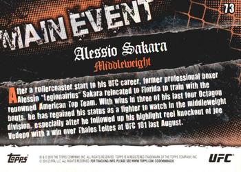 2010 Topps UFC Main Event - Gold #73 Alessio Sakara Back