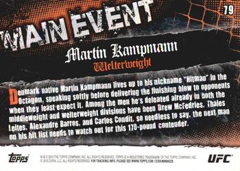 2010 Topps UFC Main Event - Gold #79 Martin Kampmann Back