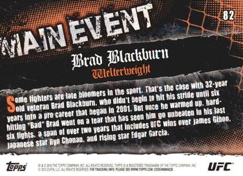 2010 Topps UFC Main Event - Gold #82 Brad Blackburn Back