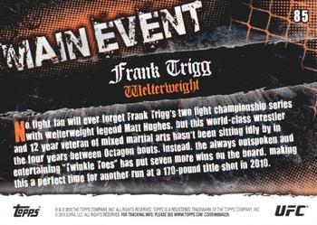 2010 Topps UFC Main Event - Gold #85 Frank Trigg Back