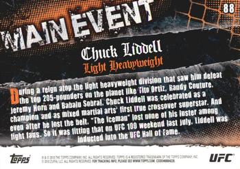 2010 Topps UFC Main Event - Gold #88 Chuck Liddell Back