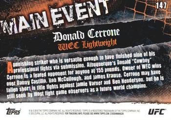 2010 Topps UFC Main Event - Gold #147 Donald Cerrone Back
