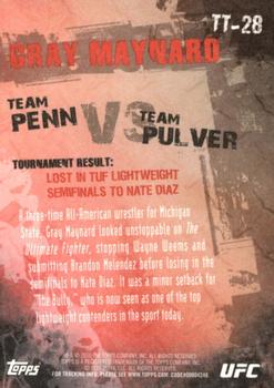 2010 Topps UFC Main Event - The Ultimate Fighter #TT-28 Gray Maynard Back