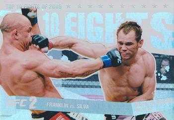 2010 Topps UFC Main Event - Top 10 Fights of 2009 #4 Rich Franklin / Wanderlei Silva Front
