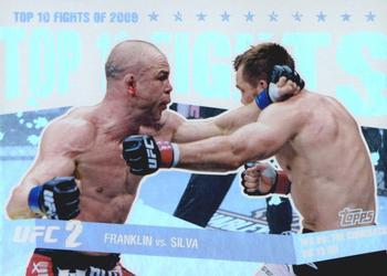 2010 Topps UFC Main Event - Top 10 Fights of 2009 #6 Rich Franklin / Wanderlei Silva Front