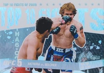 2010 Topps UFC Main Event - Top 10 Fights of 2009 #13 Yoshihiro Akiyama / Alan Belcher Front