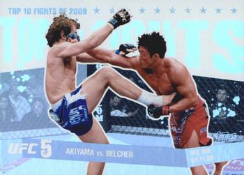 2010 Topps UFC Main Event - Top 10 Fights of 2009 #14 Yoshihiro Akiyama / Alan Belcher Front