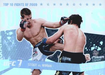 2010 Topps UFC Main Event - Top 10 Fights of 2009 #20 Sam Stout / Matt Wiman Front