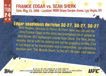 2010 Topps UFC Main Event - Top 10 Fights of 2009 #24 Frankie Edgar / Sean Sherk Back
