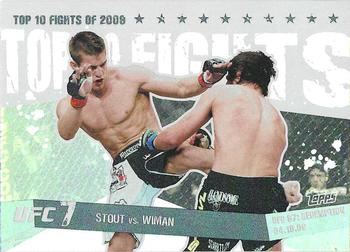 2010 Topps UFC Main Event - Top 10 Fights of 2009 Black #20 Sam Stout / Matt Wiman Front