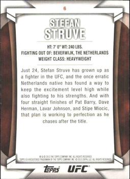 2013 Topps UFC Knockout - Gold #6 Stefan Struve Back