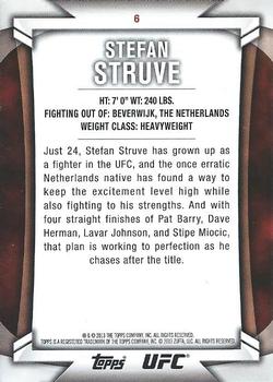 2013 Topps UFC Knockout - Green #6 Stefan Struve Back