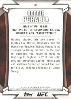 2013 Topps UFC Knockout - Green #66 Robbie Peralta Back