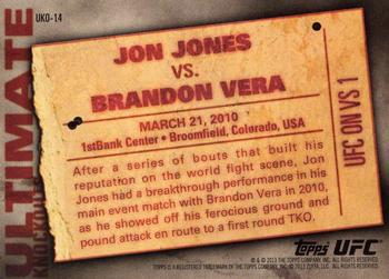 2013 Topps UFC Knockout - Ultimate Knockouts #UKO-14 Jon Jones Back