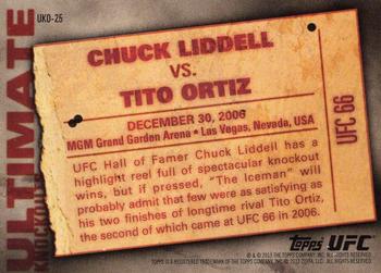 2013 Topps UFC Knockout - Ultimate Knockouts #UKO-25 Chuck Liddell Back