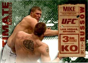 2013 Topps UFC Knockout - Ultimate Knockouts Green #UKO-10 Mike Russow Front