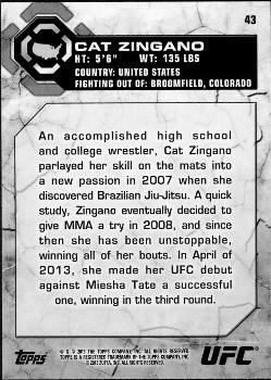 2013 Topps UFC Bloodlines #43 Cat Zingano Back