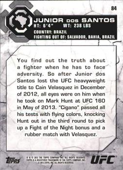 2013 Topps UFC Bloodlines #84 Junior dos Santos Back