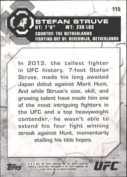 2013 Topps UFC Bloodlines #115 Stefan Struve Back
