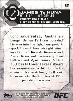2013 Topps UFC Bloodlines #121 James Te Huna Back