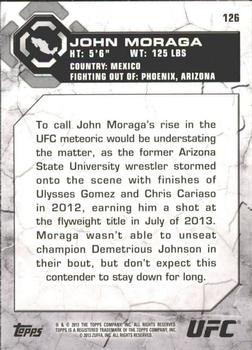 2013 Topps UFC Bloodlines #126 John Moraga Back