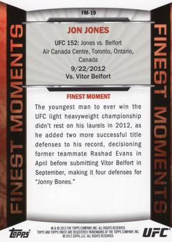 2013 Finest UFC - Finest Moments #FM-19 Jon Jones Back